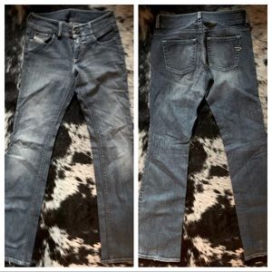 DIESEL Womens Mid Rise Stretch Whisker Stone Wash Bootcut Denim Jeans SIZE 27